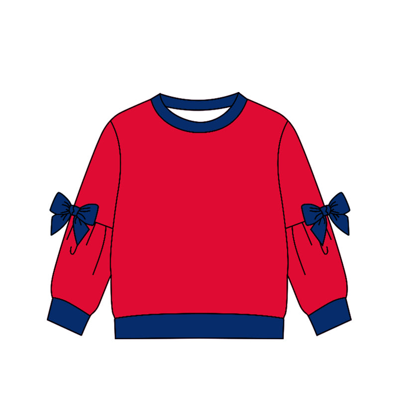 Preorder (moq 5)Baby Girls Bows Long Sleeve T-shirts Top