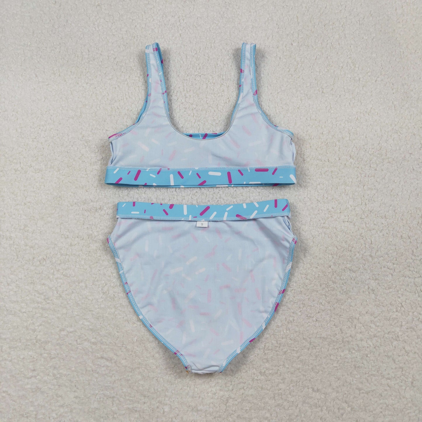 Adult Women Blue Drip Sprinkles Team Swimsuits
