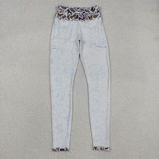 Adult Women Southern Lavender Camo Yoga Active Legging Pants Bottom