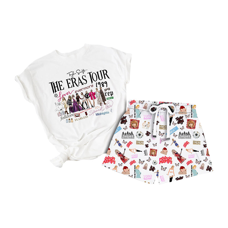 Baby Girls Singer White Shirt Bottom Summer Shorts Clothes Sets preorder(moq 5)