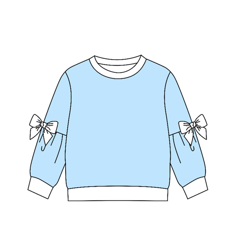 Preorder (moq 5)Baby Girls Bows Long Sleeve T-shirts Top