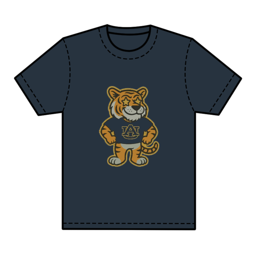 preorder(moq 5) Baby Boys Black Short Sleeves Tigers AU Team Tee Shirts Tops