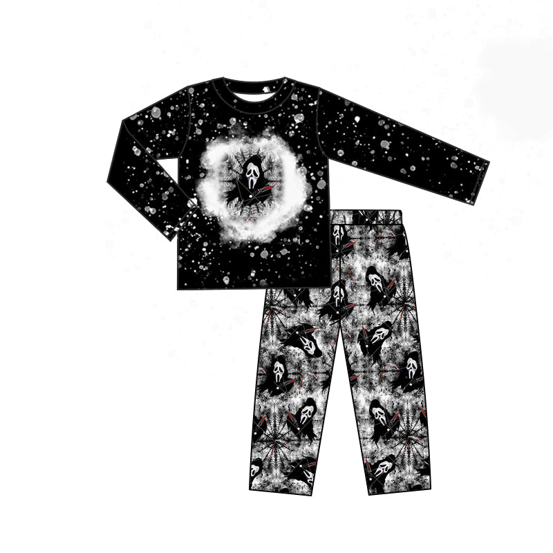 Baby Boys Halloween Black Face Shirt Pants Clothes Sets Preorder(moq 5)
