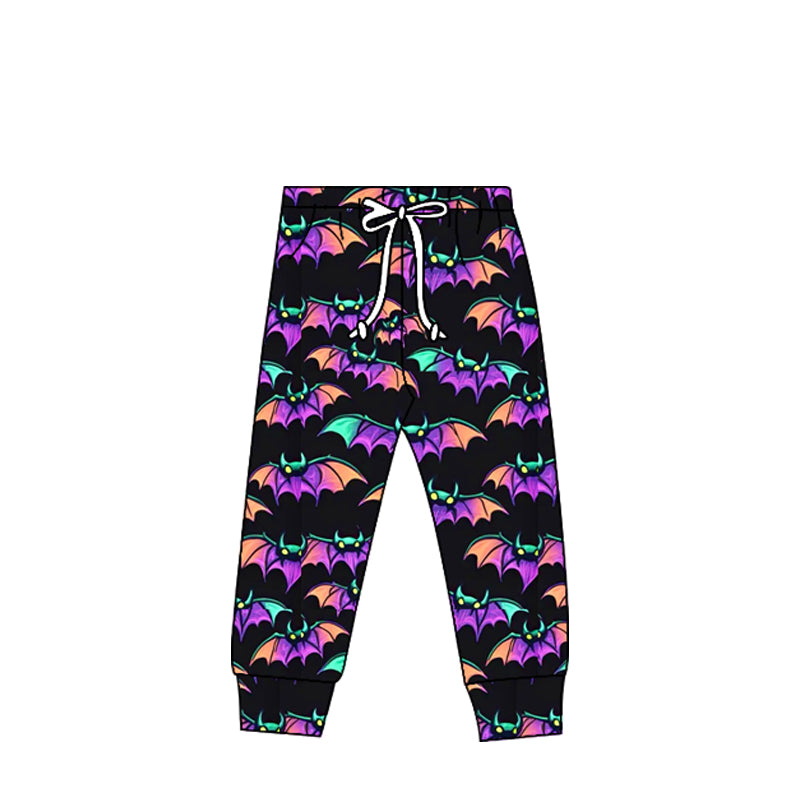Preorder(moq 5) Adult Women Halloween Colorful Bats Jogger Pants