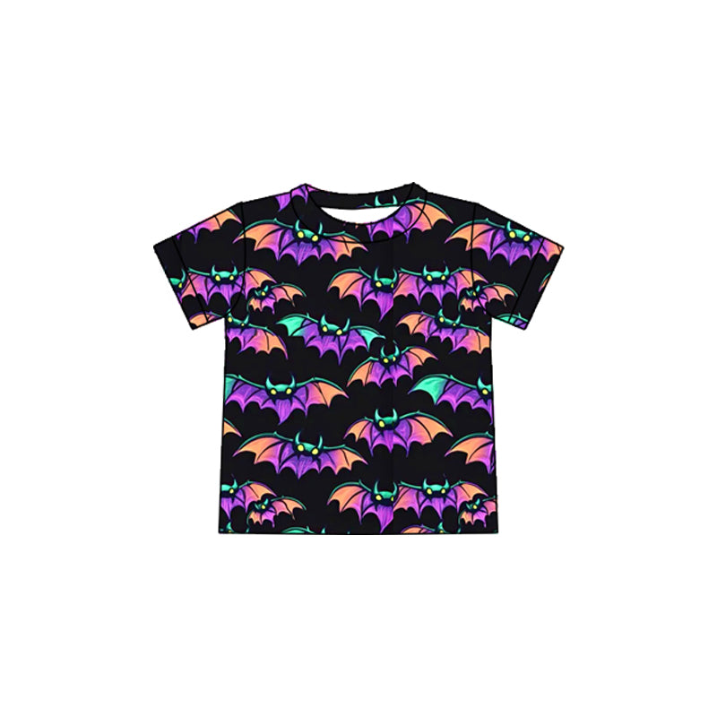 Preorder moq 5 Adult Halloween Colorful Bats Tee Shirts Tops
