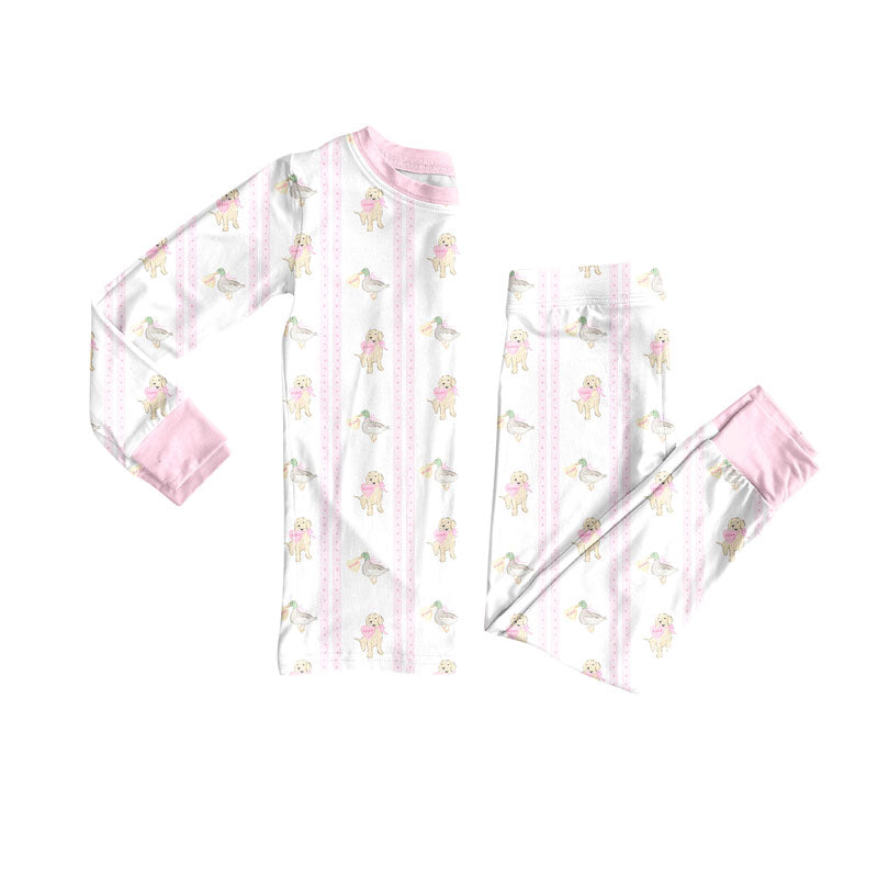 Preorder(moq 5) Baby Girls Hearts Ducks Dogs Top Pants Valentine Pajamas Sets