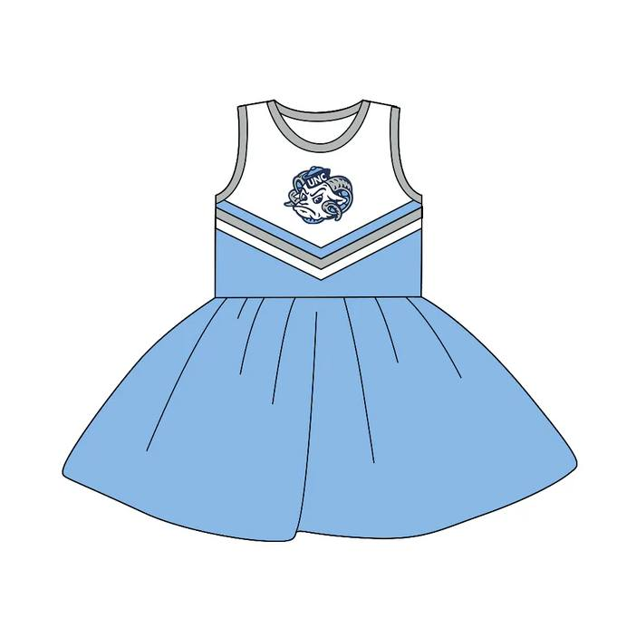 Preorder (moq 5)Baby Girls Sleeveless Team Knee Length Dresses