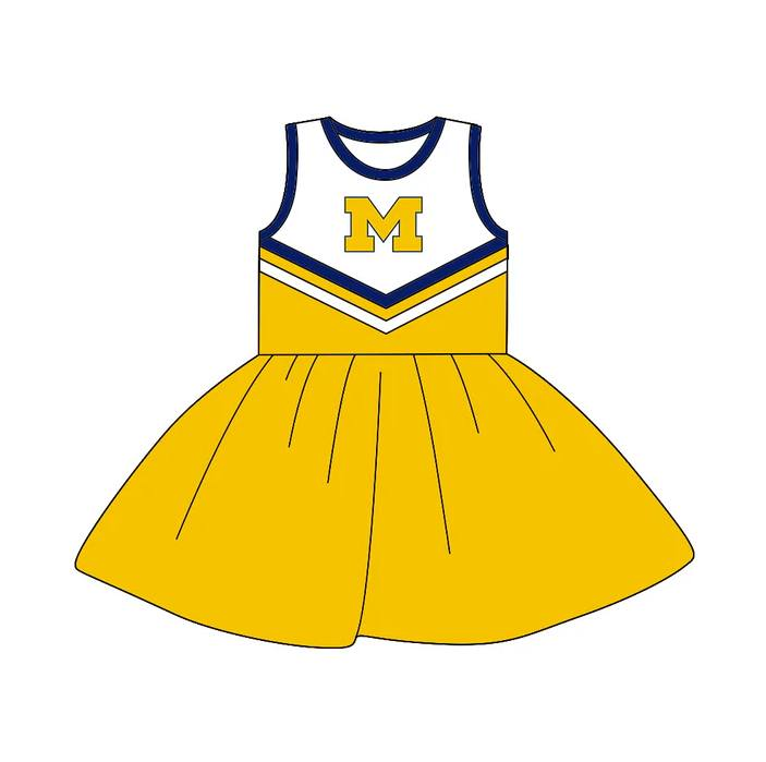 Preorder (moq 5)Baby Girls Sleeveless Team Knee Length Dresses