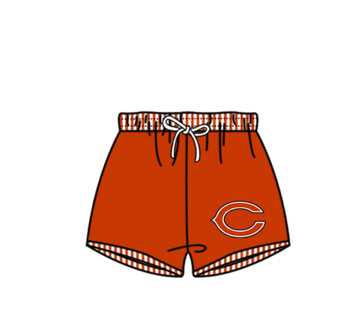 Preorder moq 5 Baby Boys Orange C Team Swimming Trunks Bottom