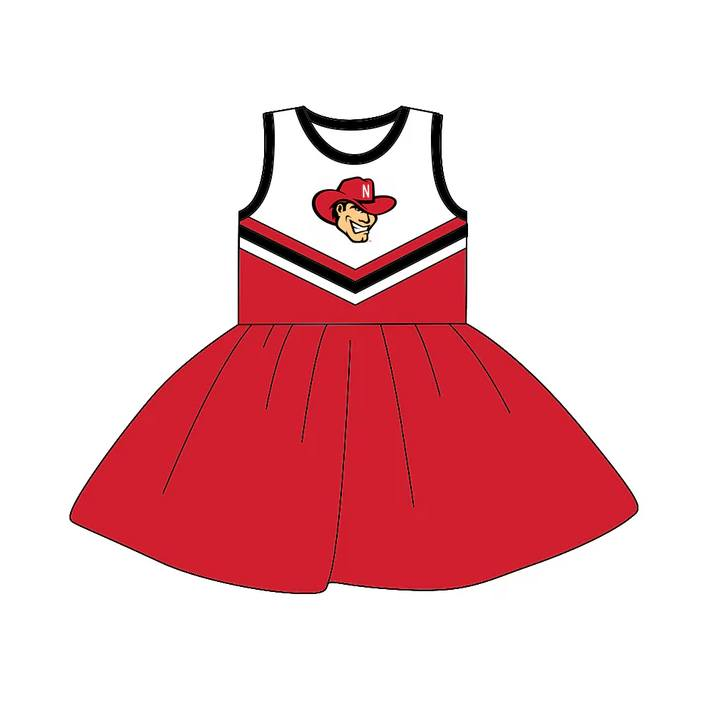Preorder (moq 5)Baby Girls Sleeveless Team Knee Length Dresses