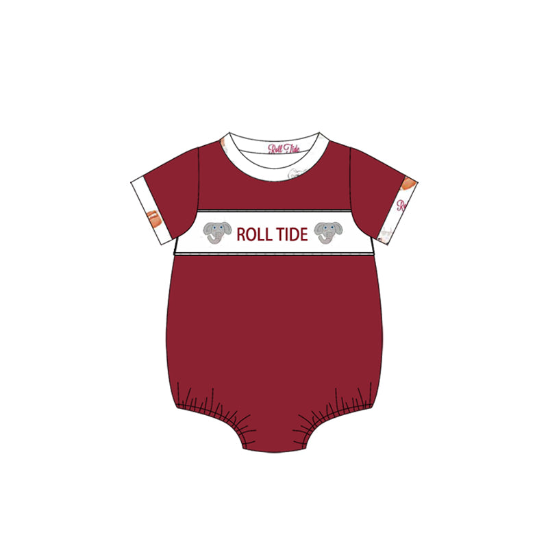 Preorder(moq 5)Baby Infant Boys Roll Tide Team Rompers
