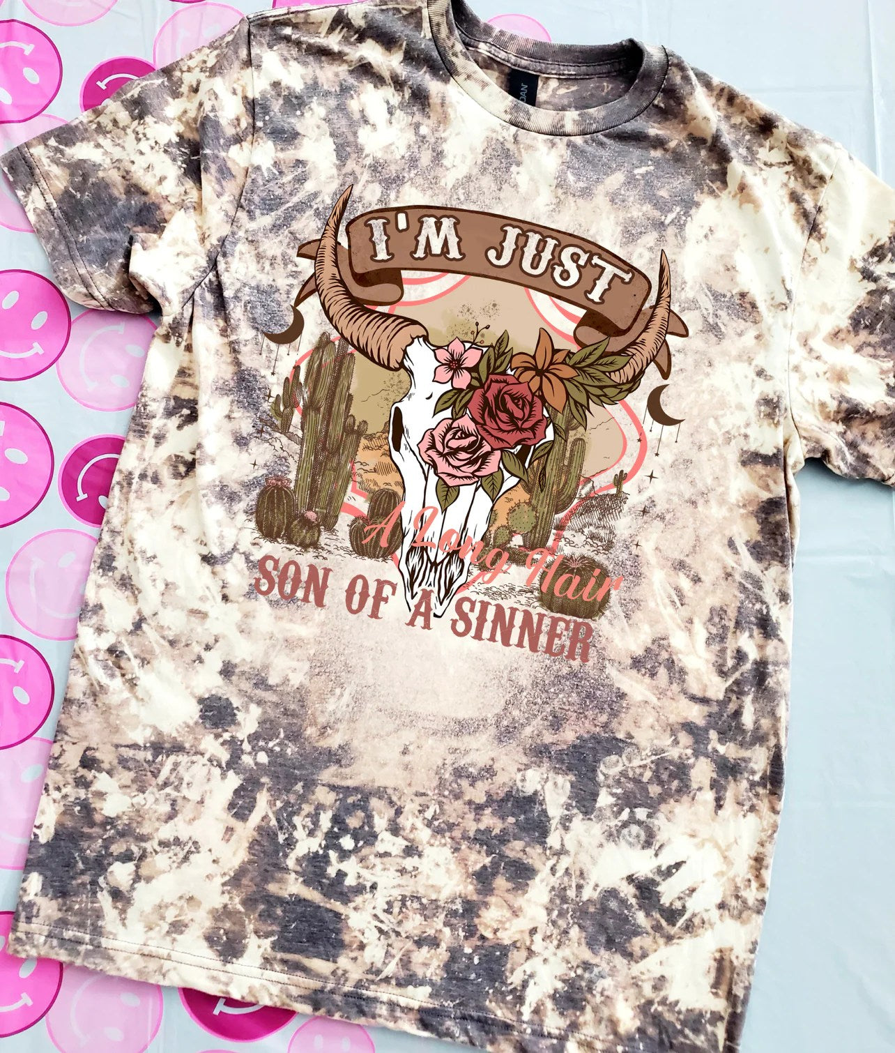 Baby Girls Short Sleeve Tie Dye Singer Cow Flowers Tee Shirts Tops preorder(moq 5)