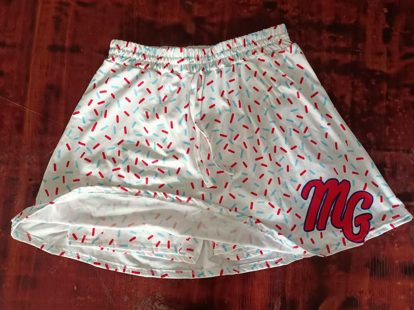 Preorder(moq 5) Baby Girls Red Mg Team Skorts Shorts Bottoms