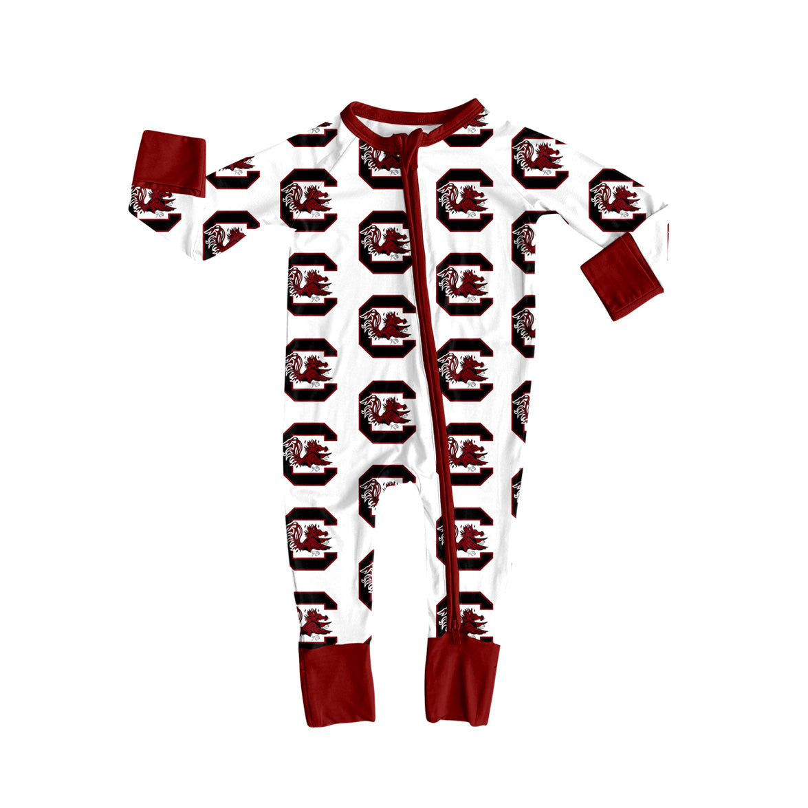 Preorder moq 5 Baby Infant Boys Black Long Sleeves Red Bull C Plaid Zipper Romper