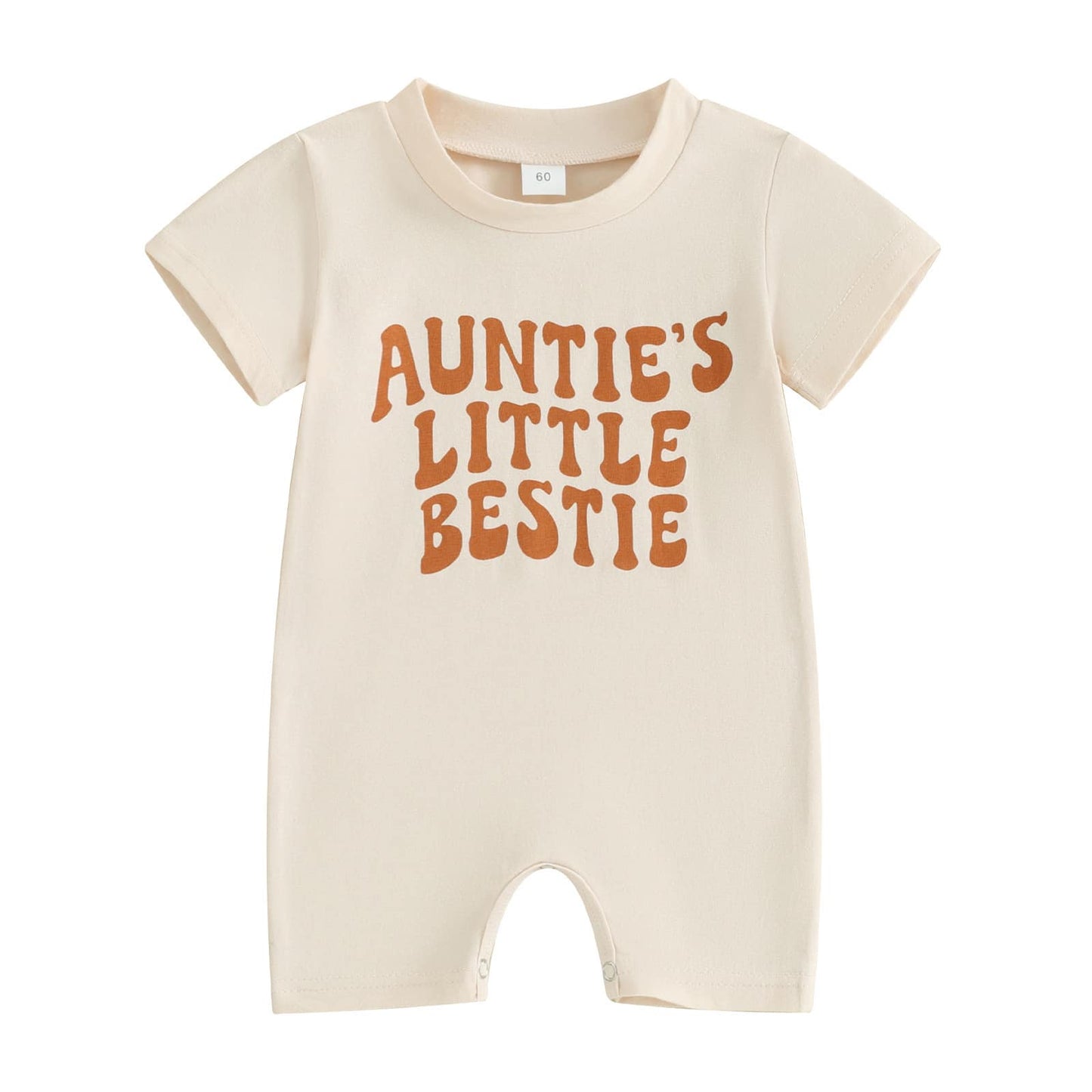 Baby Infant Boys Auntie's Little Bestie Milk Silk Rompers preorder(moq 5)