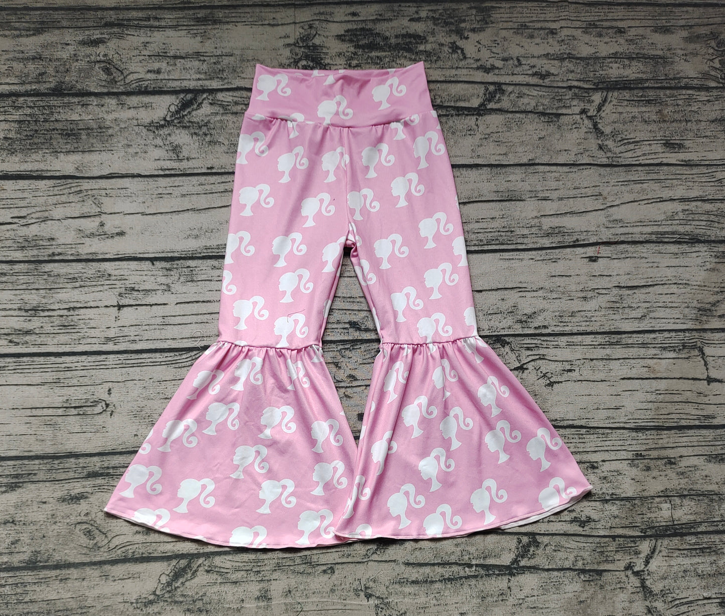 Baby Girls Pink Doll Ruffle High Waist Bell Pants