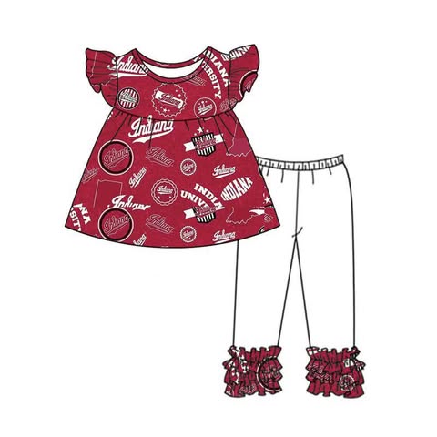 Preorder(moq 5)Baby Girls IU Team Tunic Icing Legging Outfits Clothes Sets