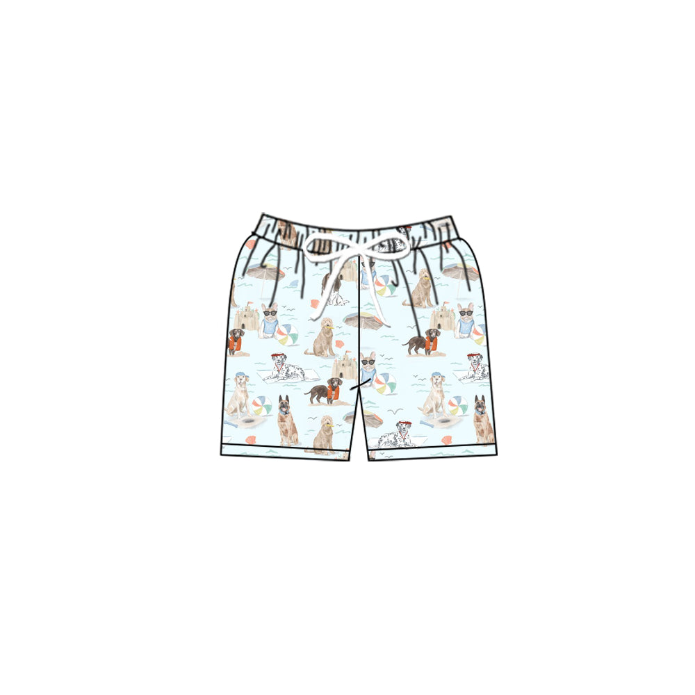 Preorder (moq 5)Baby Boys Dogs Beach Swimming Trunks Shorts Bottom