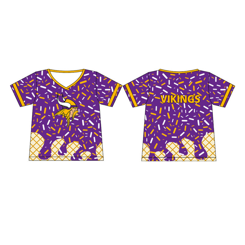 Preorder moq 5 Baby Boys Vikings Team drips Tee Shirts Tops