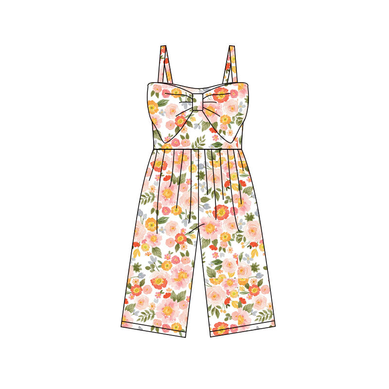 Preorder (moq 5)Baby Girls Colorful Flowers Pants Jumpsuits
