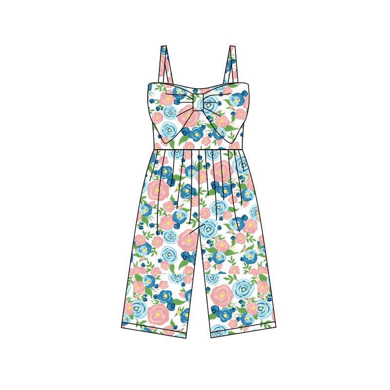 Preorder (moq 5)Baby Girls Colorful Flowers Pants Jumpsuits