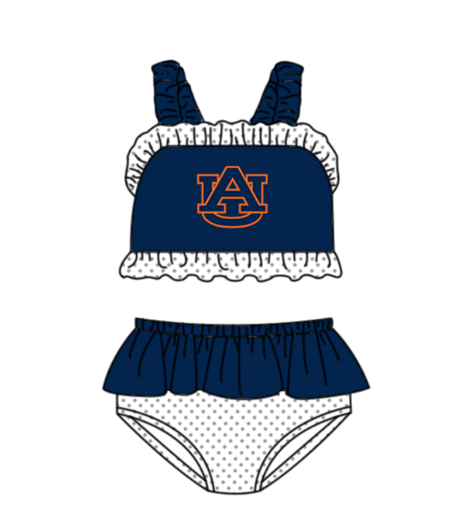 Preorder moq 5 Baby Girls AU Strap Vest Top Bummies Short Team Swimsuits