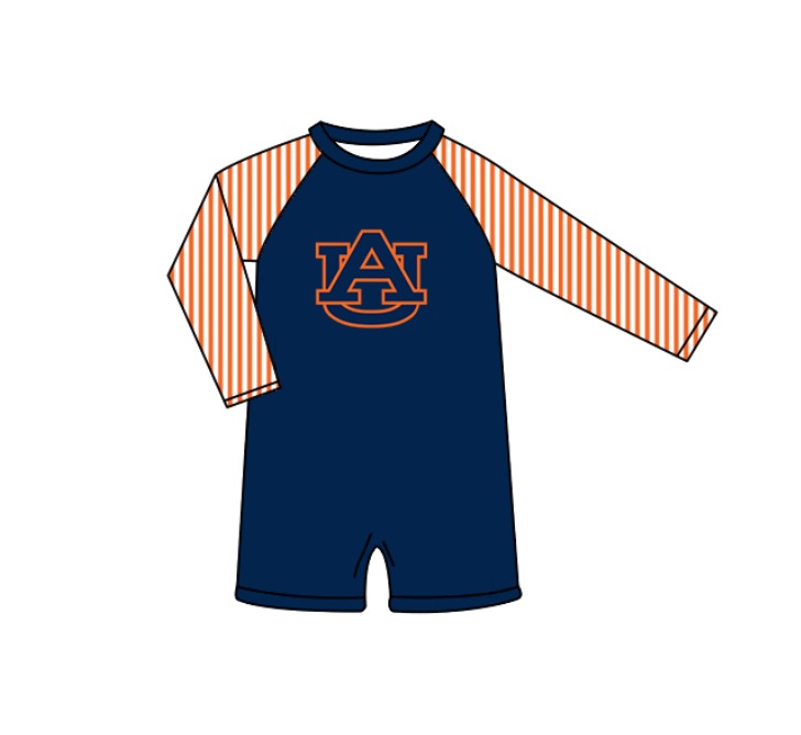 Preorder moq 5 Baby Boys Stripe Long Sleeve AU Team Swimsuits