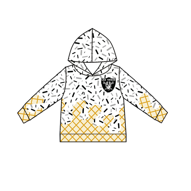 Preorder (moq 5)Baby Boys Long Sleeves Drip Las Vegas Team Hoodies Top
