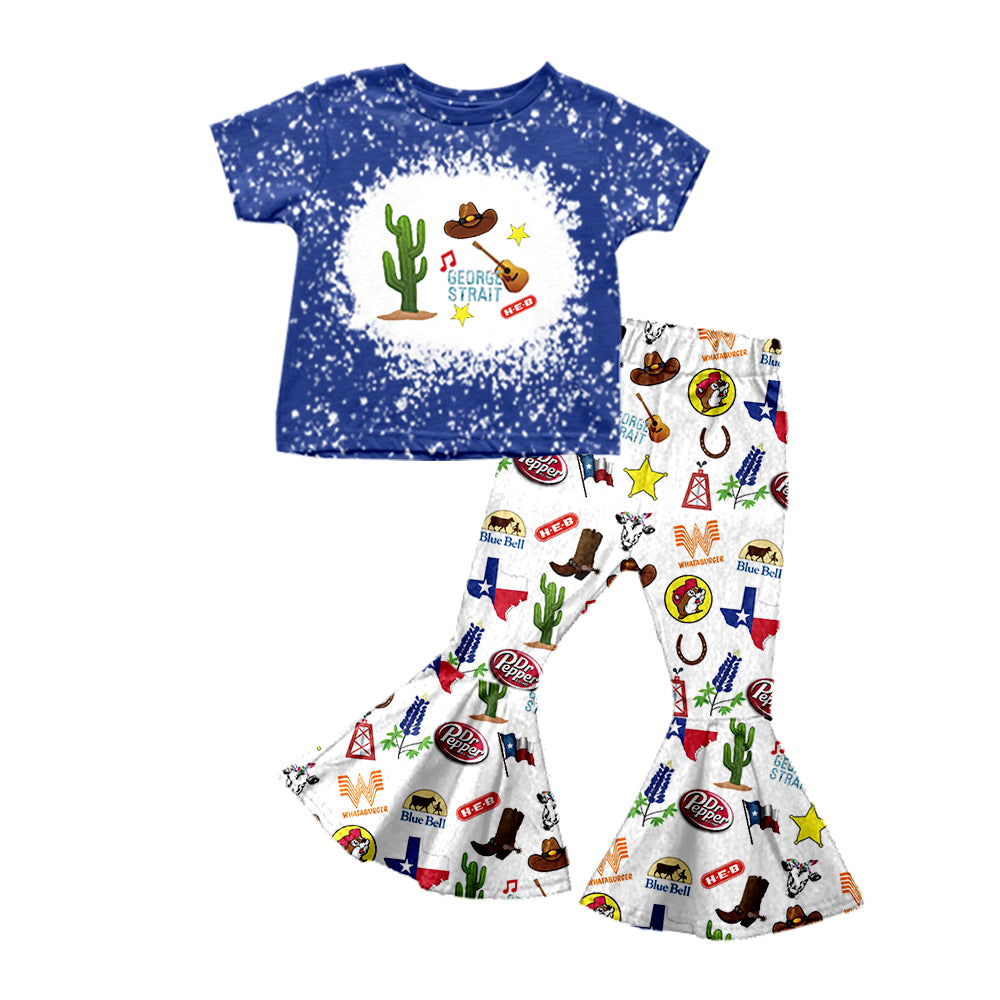 Baby Girls TX Western Shirt Bell Pants Clothes Sets preorder (moq 5)