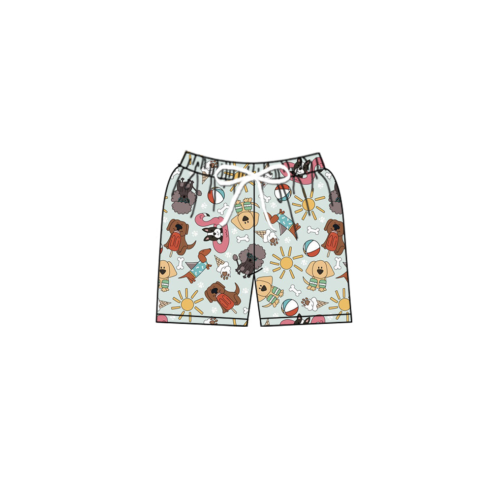Preorder (moq 5)Baby Boys Dogs Beach Swimming Trunks Shorts Bottom