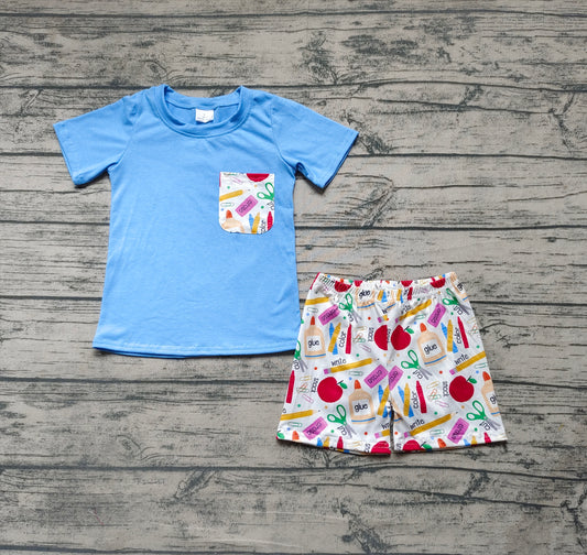 Baby Boys Back To School Shorts Clothes Sets