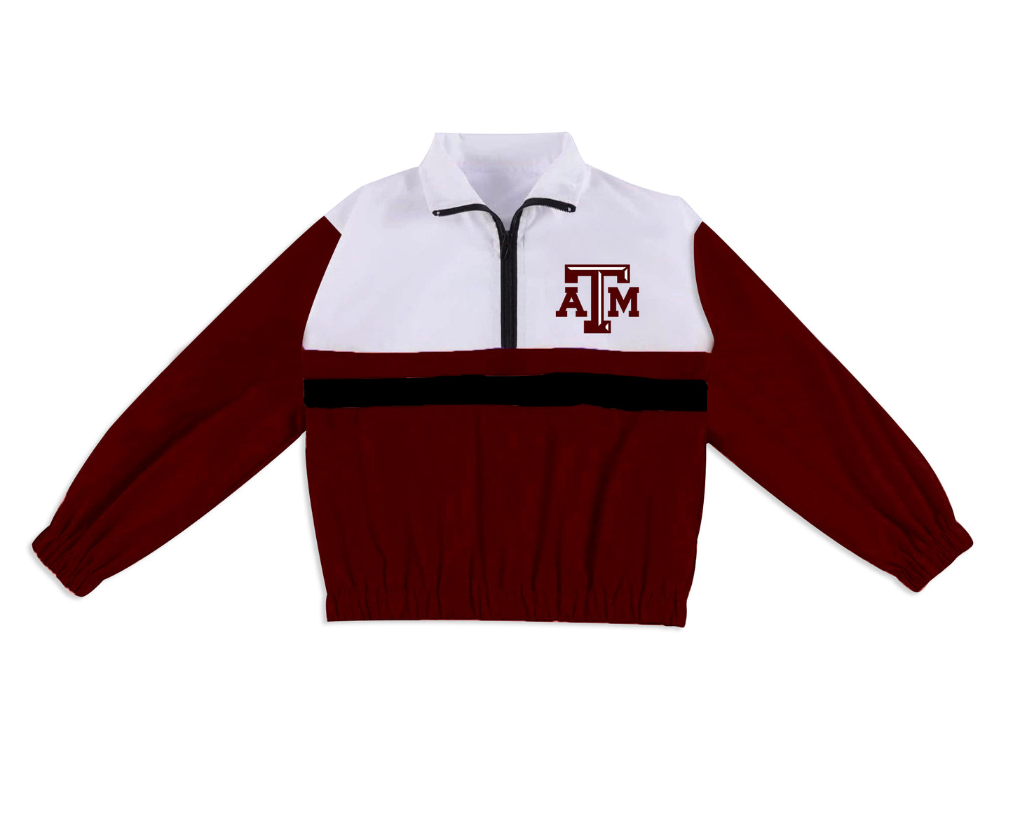 Preorder (moq 5)Baby Boys Long Sleeve Texas A&M Team Zip Pullovers Tops