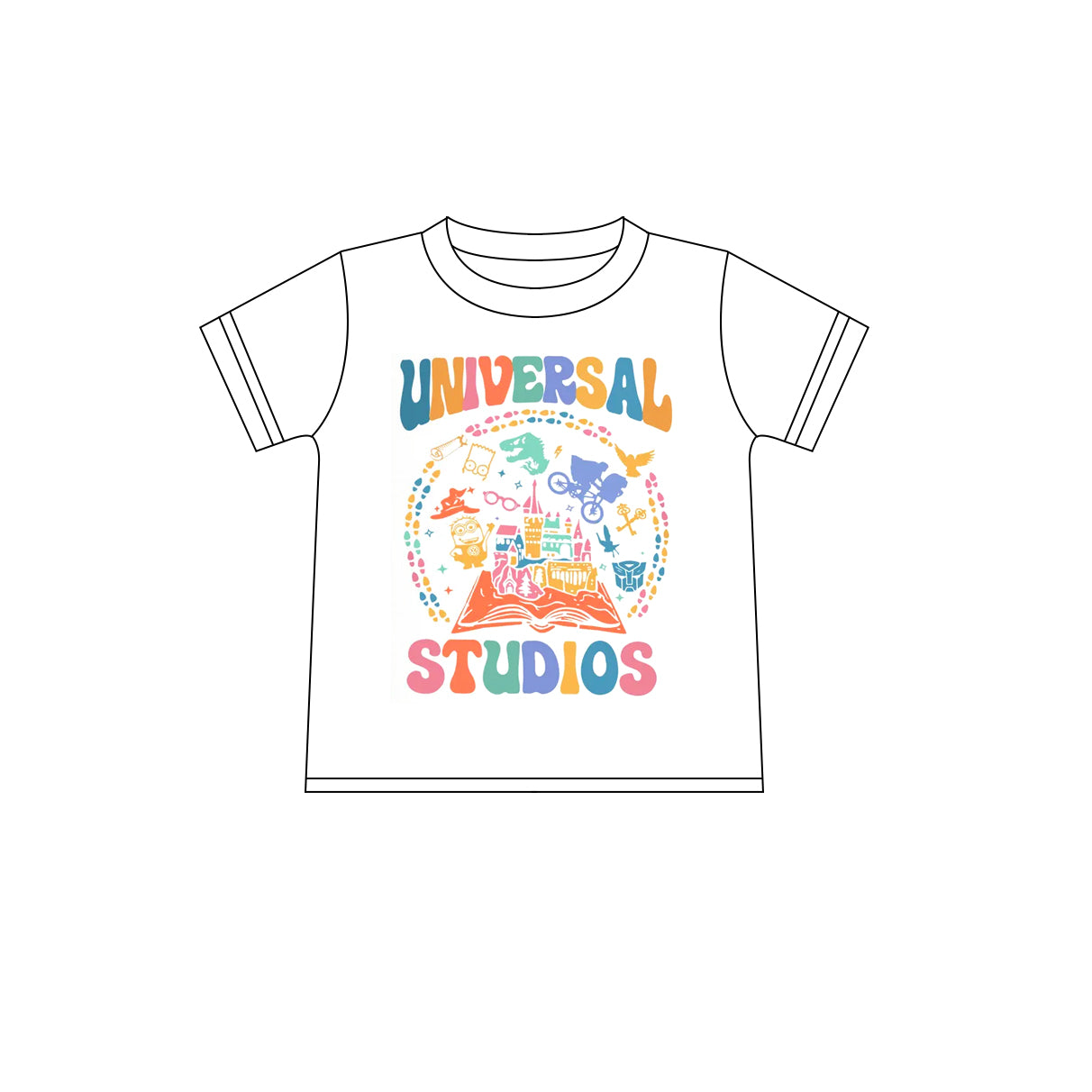 Preorder (moq 5)Baby Boys Short Sleeve Universal Studios T-shirts Top