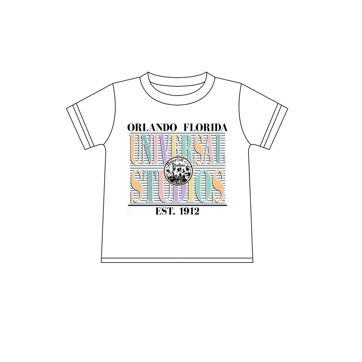 Preorder (moq 5)Baby Boys Short Sleeve Universal Studios T-shirts Top