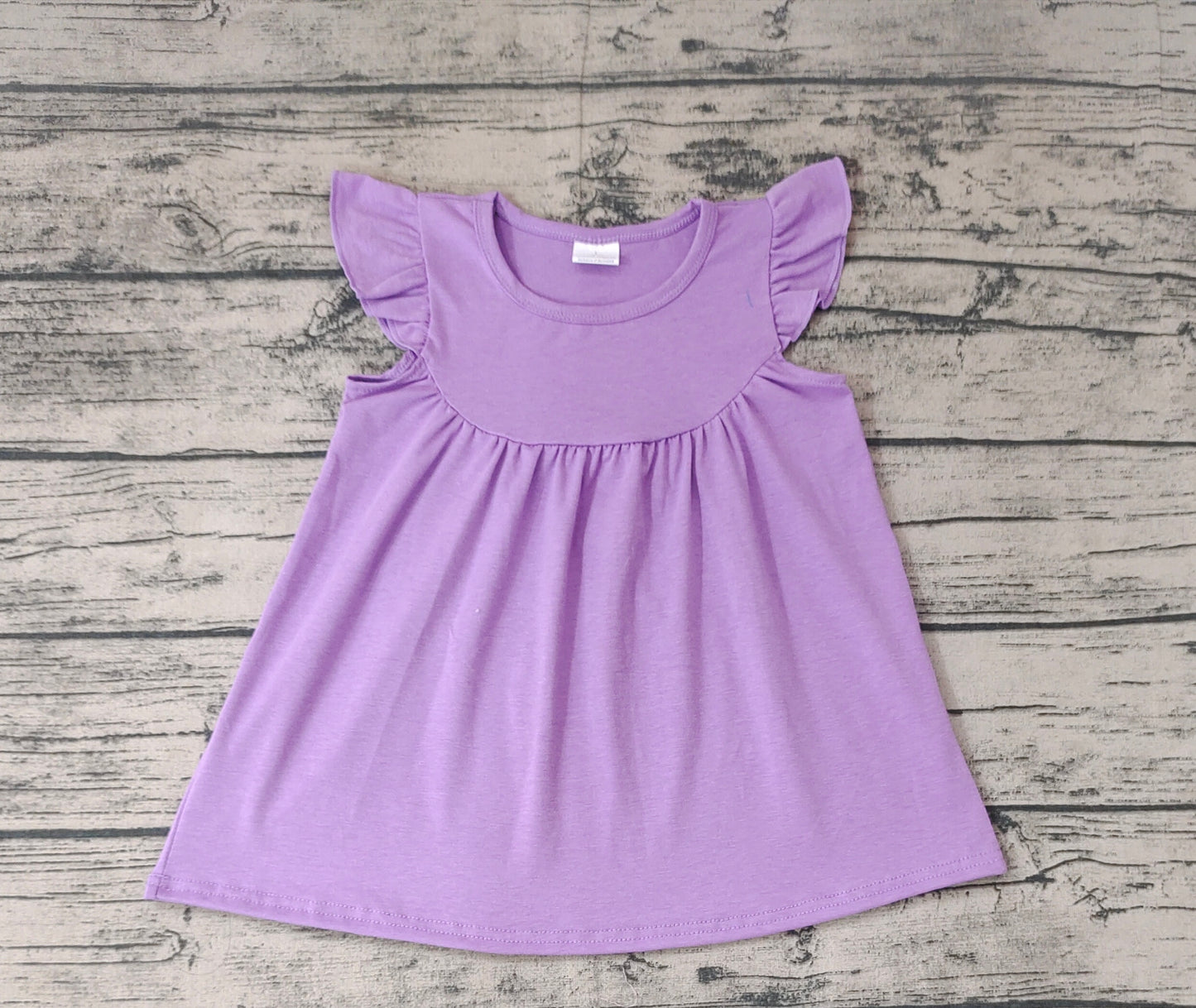 Baby Girls Lavender Flutter Sleeve Tunic Tops