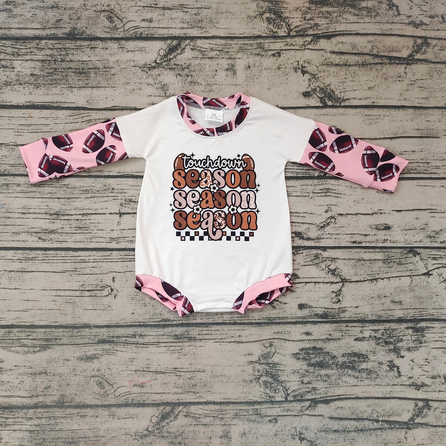 Baby Girls Season Football Rompers