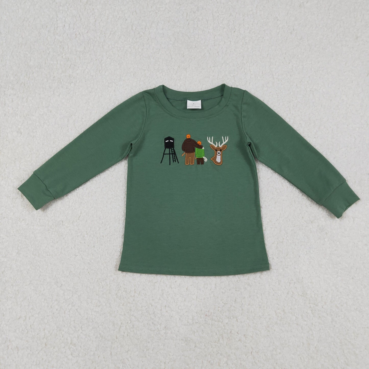 Embroidery Deer Baby Boys Hunting T-shirts Top