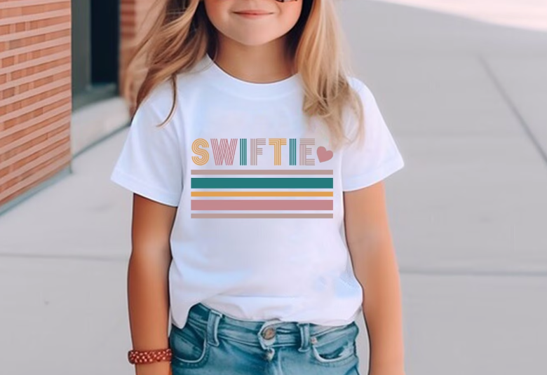 Baby Girls Short Sleeve Stripes Swiftie Summer Tee Shirts Preorder(moq 5)