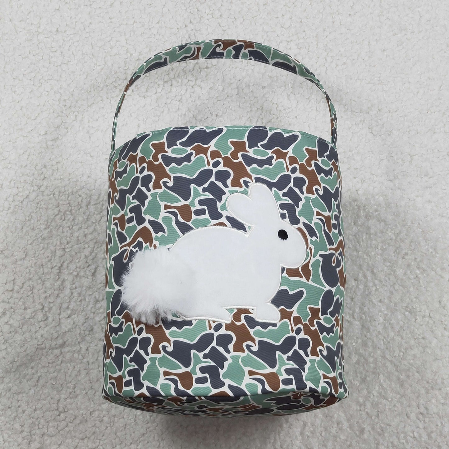 Embroidery Rabbits Baby Kids Southern Blue Camo Easter Lunch Boxes Bags