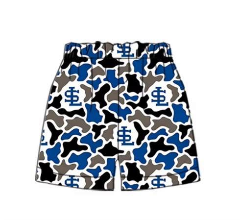 Preorder (moq 5)Baby Boys Blue Black Camo SL Team Shorts Bottom