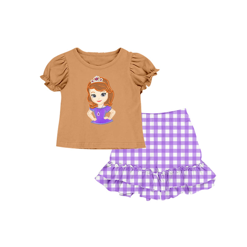Baby Girls Princess Tee 9 Shirt Ruffle Shorts Clothes Sets preorder(moq 5)