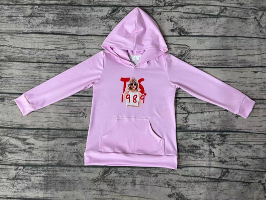 Baby Girls Hooded 1989 Pink Singer Long Sleeve Shirts Tops