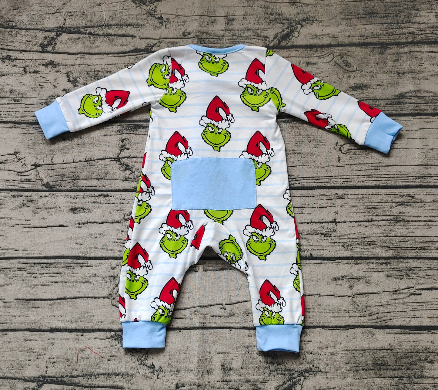 Baby Infant Boys Green Face Long Sleeve Bamboo Zip Rompers