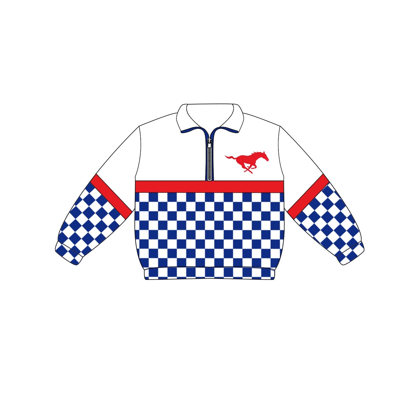 Preorder (moq 5)Baby Boys Long Sleeve Team Zip Pullovers Tops