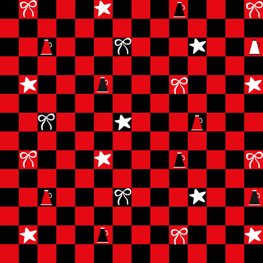 Preorder (moq 5)Baby Girls Black Red Checked Cheer Team Shorts Bottoms