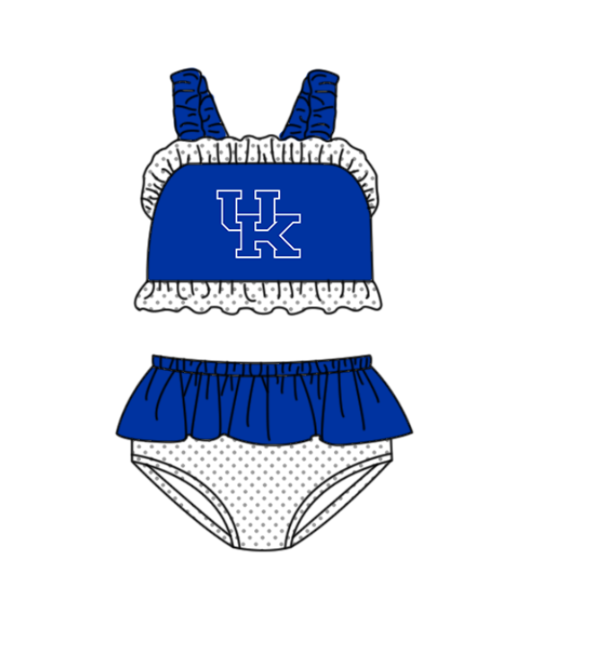 Preorder moq 5 Baby Girls UK Strap Vest Top Bummies Short Team Swimsuits