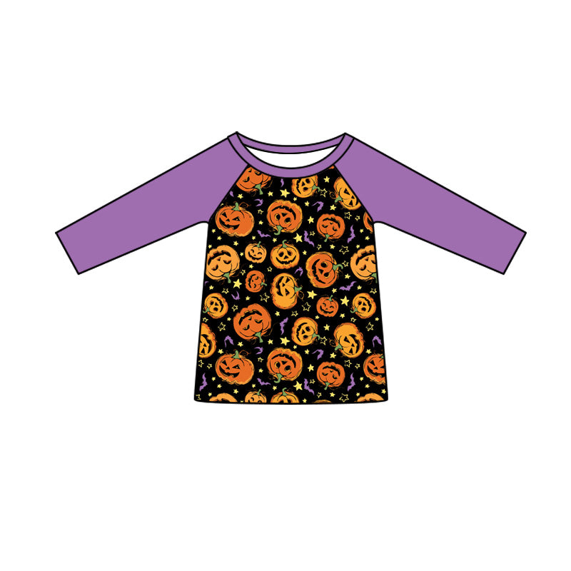 Preorder (moq 5)Baby Boys Long Sleeve Ghost Pumpkins Halloween T-shirts Top