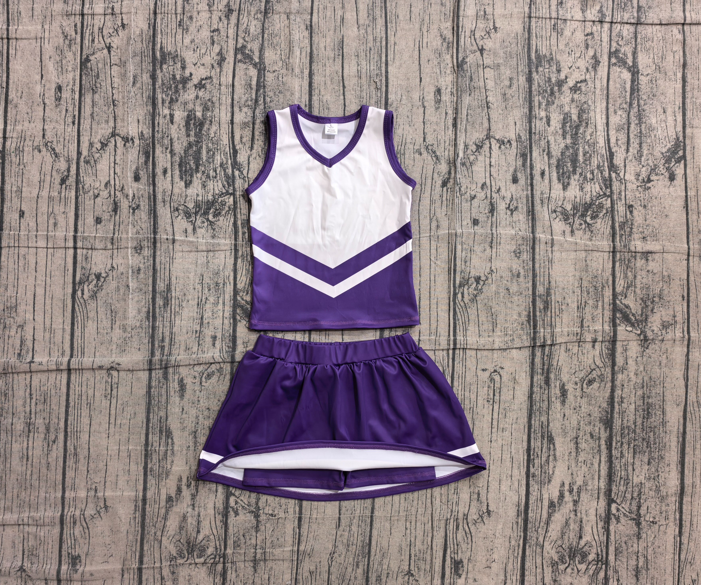 Baby Girls Purple White Stripe Vest Skirt Shorts Team Yoga Active Clothes Sets