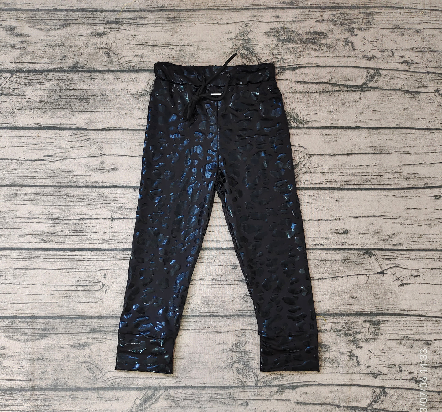 Baby Girls Black Leopard Bottom Pants