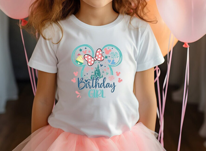 Baby Girls Short Sleeve Birthday Castle Summer Tee Shirts Preorder(moq 5)